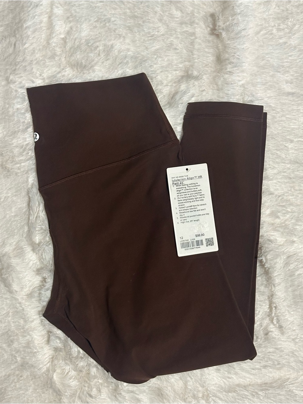 lululemon Align High-Rise 25" Leggings Brown Lava Cake NWT Pilates Yoga